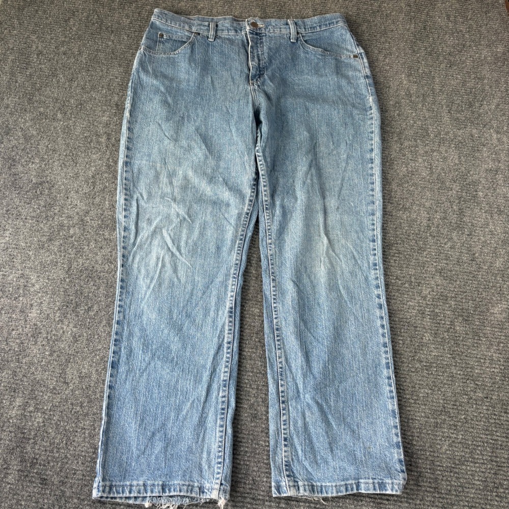 Riders by Lee Relaxed Straight Leg Jeans Light Wash Blue Womens 16